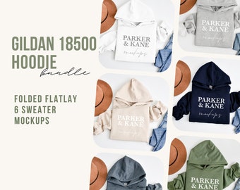 Gildan 18500 mock up, G185 Mockup Bundle, Simple Mock-ups, Minimal flatlay mockups, Hoodie flat lay, sweatshirt mock-up, Print on Demand