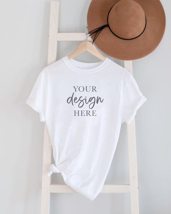 T-shirt Mockup White Gildan | Etsy