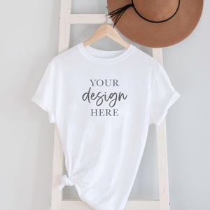 Gildan Mockup Bundle, Softstyle 64000 mock up, lifestyle flat lay, POD Mocks, print on demand, SS G64000, Printful mockup, Printify mockup image 6