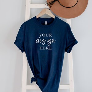 Gildan Mockup Bundle, Softstyle 64000 mock up, lifestyle flat lay, POD Mocks, print on demand, SS G64000, Printful mockup, Printify mockup image 4