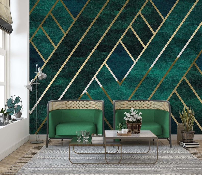 Wood Slat Wallpaper - Create Stunning Designs With AI - Minimalist Geometric Pattern Wallpaper Living Room