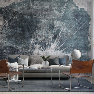 Vintage wallpaper,gray and dark navy blue textured style,trendy wall covering,livingroom wallpaper,abstract wallmural,concrete wallpaper