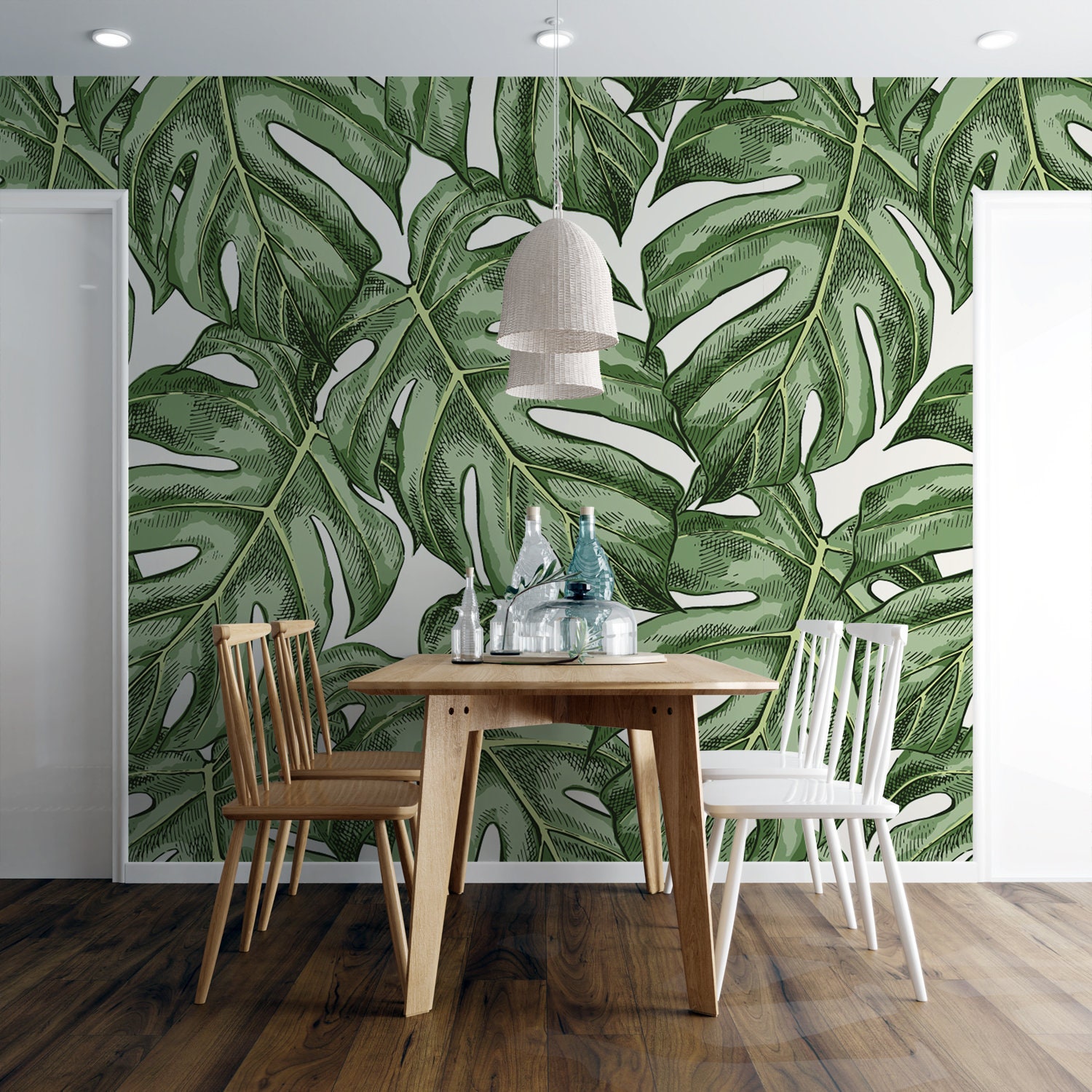 Papel Pintado Vinilico Decoración Paredes Muebles Papel Pintado Autoadhesivo ReWallpaper - Verde, Flores Vintage, 44.5cm X 3m Vinilo Floral Vintage 44.5cm X 3m Papel Pintado Leroy Merlin