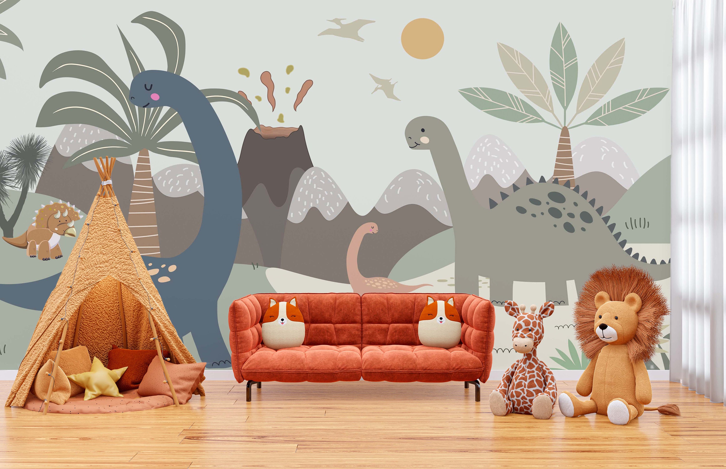 Dinosaur Peel And Stick Wallpapernull