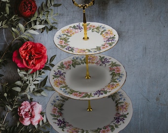 Paragon Country Lane Bone China 3-tier Cake Stand