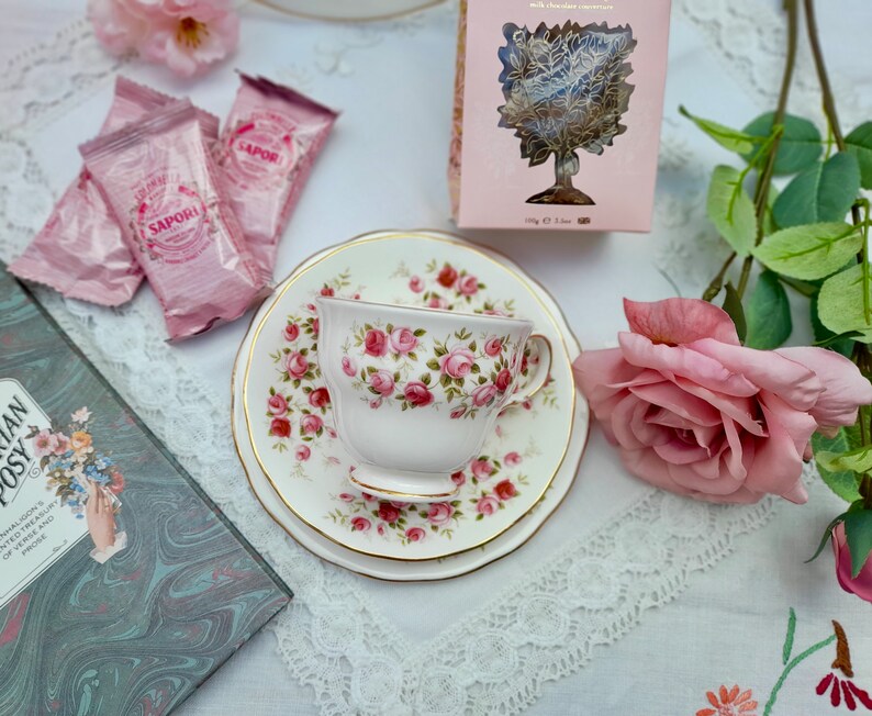 Colclough Vintage Afternoon Tea Set for Four Rose Beauty Etsy
