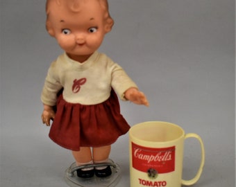 Vintage Advertising for Campbell's Soup-Girl Doll and Mug