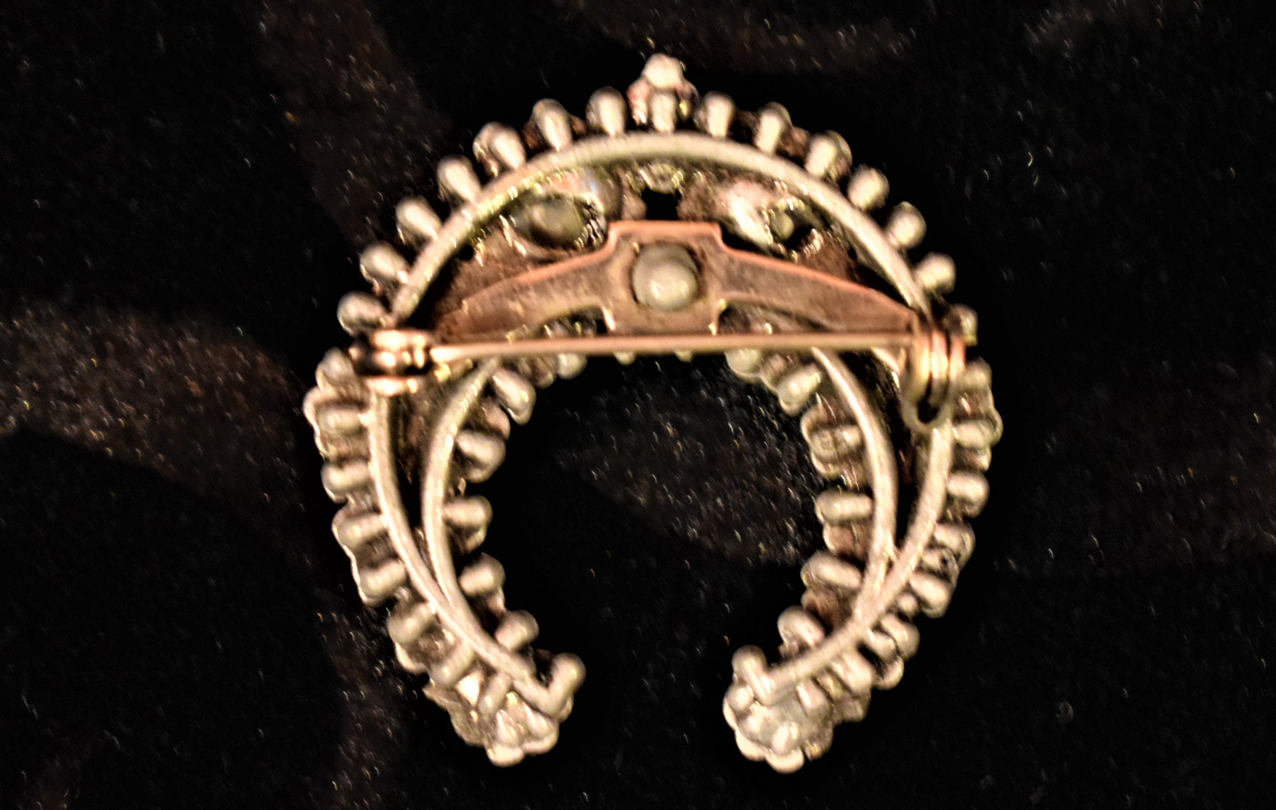 Crescent Hawk Pin Vintage Rhinestone Crescent/horseshoe Shaped Lapel/brooch Pin - Etsy