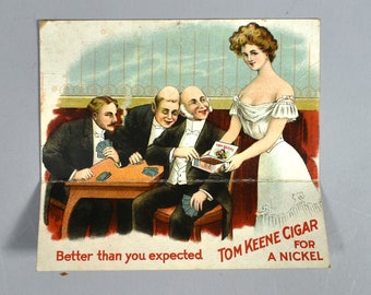 Antique Advertising Trade Card for Tom Keene Cigars