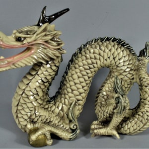 Vintage Molded Celluloid Asian Dragon Sculpture