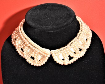 Unique Cut Out Drape Bead Choker Collar Necklace
