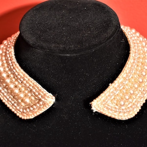 Simply Elegant Pearl Choker Collar Necklace