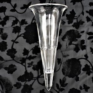 Antique Model A or T Hearse Car Glass Bud Flower Pressed Glass Vase