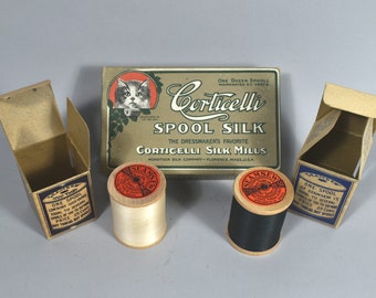 Antique Advertising Miscellaneous Sewing Boxes for Corticelli Spool Silk and Seamsew Thread