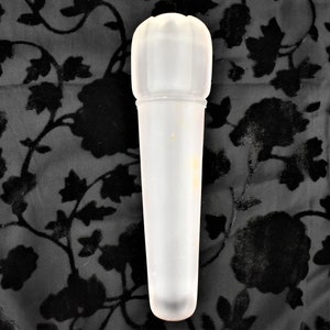 Antique Model A or T Hearse Car Glass Bud Flower Frosted Clear Glass Vase