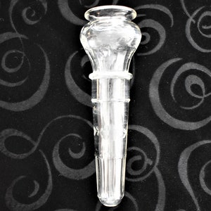 Antique Model A or T Hearse Car Glass Bud Flower Etched Clear Glass Vase
