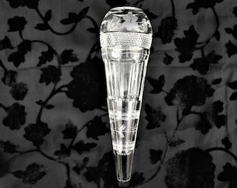 Antique Model A or T Hearse Car Glass Bud Flower Pressed Glass Vase