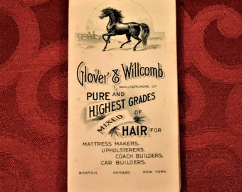 Rare Antique Advertising 1901-1902 Celluloid Notebook/Calendar Compliments of Glover & Willcomb