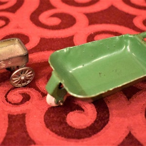 Vintage Pressed Steel Wheel Barrow and Eclipse Wagon