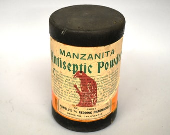 Antique Drug Store Antiseptic Powder Box