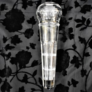 Antique Model A or T Hearse Car Glass Bud Flower Etched Clear Glass Vase