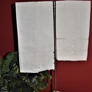 Vintage Embroidered Linen Tea Towels