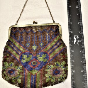 Antique Victorian Beaded Bag Made in Germany image 2