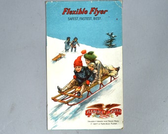 Antique Advertising Postcard for Flexible Flyer Sleds