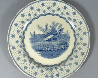 Antique John Ridgways England Porcelain Dinner Plate