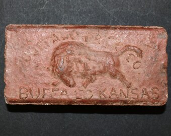 Antique Advertising Brick "Premium" for Buffalo Brick Co. Buffalo, Kansas