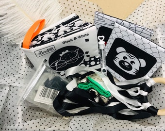 Baby sensory box...new baby black and white