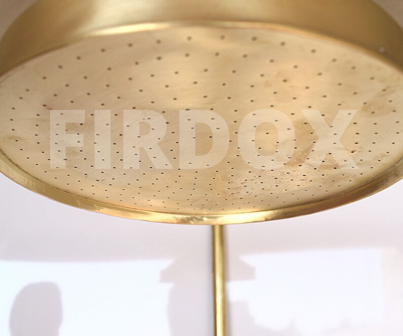 Unlacquered Brass Shower System With Rain Shower Head Combo Etsy