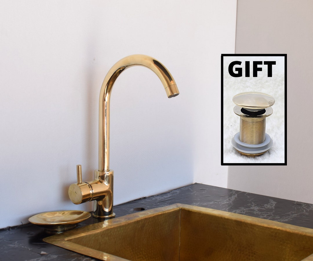Wet Bar Faucet Unlaquered Brass Sink Faucet One Hole One Handle Mixer