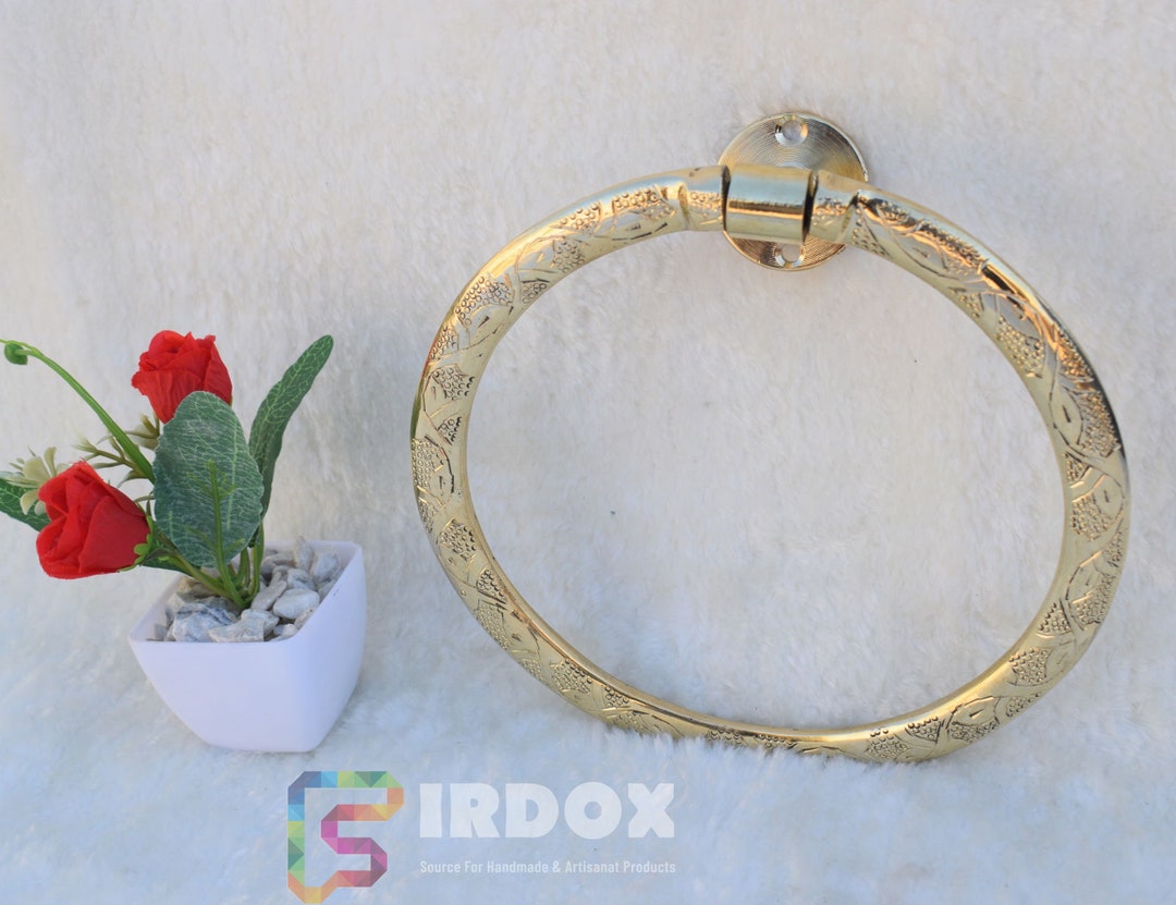 Solid Brass Towel Holder Antique Brass Towel Ring Bathroom Hand Towel