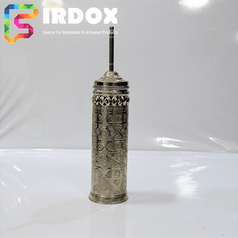 Brass Toilet Bowl Brush and Holder Unlacquered Brassantique Etsy