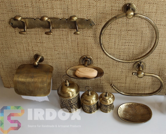 Bronze Bathroom Accessories, Bronze Bathroom Set Including Items Soap  Dishes, Toilet Paper Holder, Towels Holder, Hooks, 3 Candle Lamp 