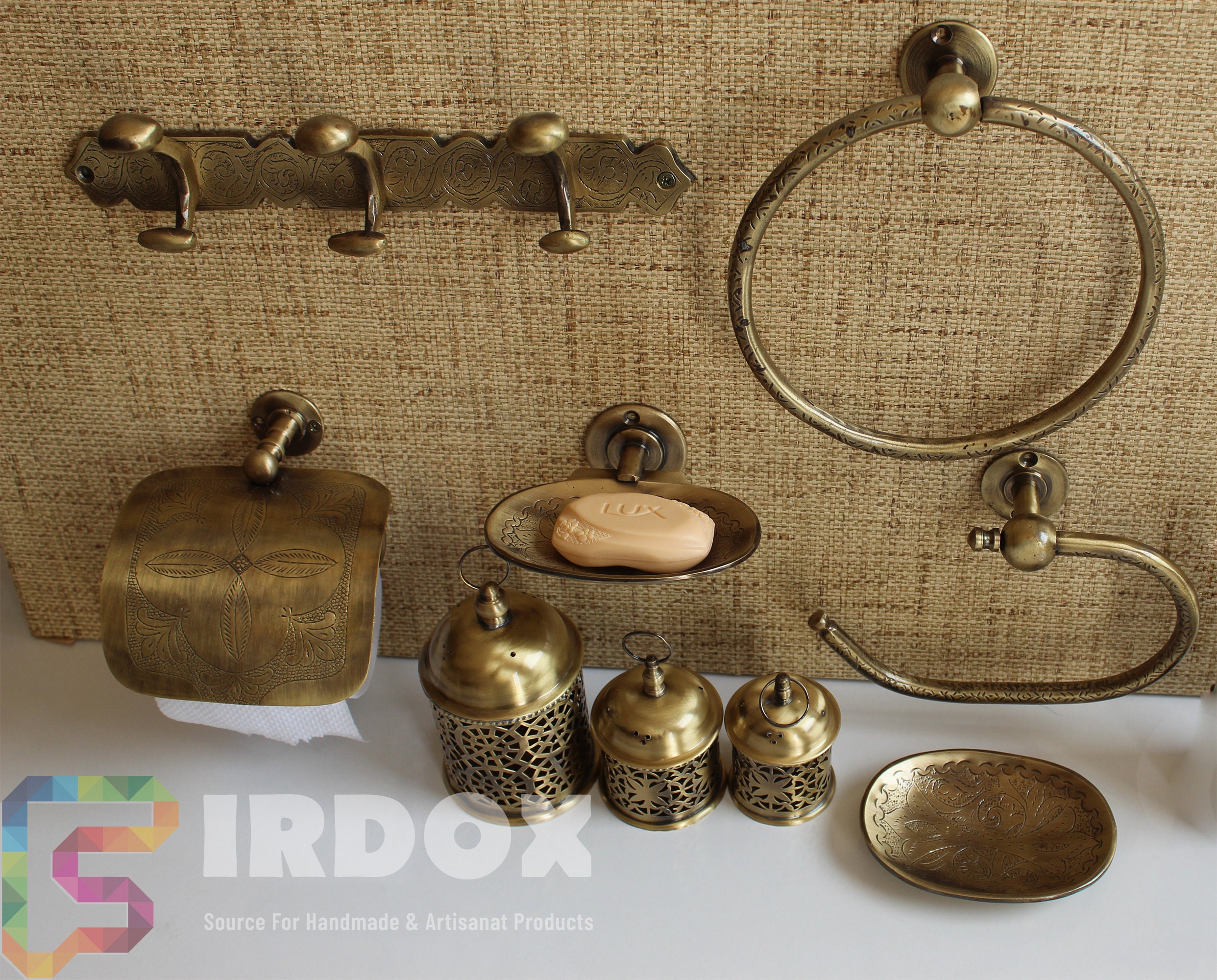 Set De Accesorios Para Baño En Bronce Vintage GENERICO