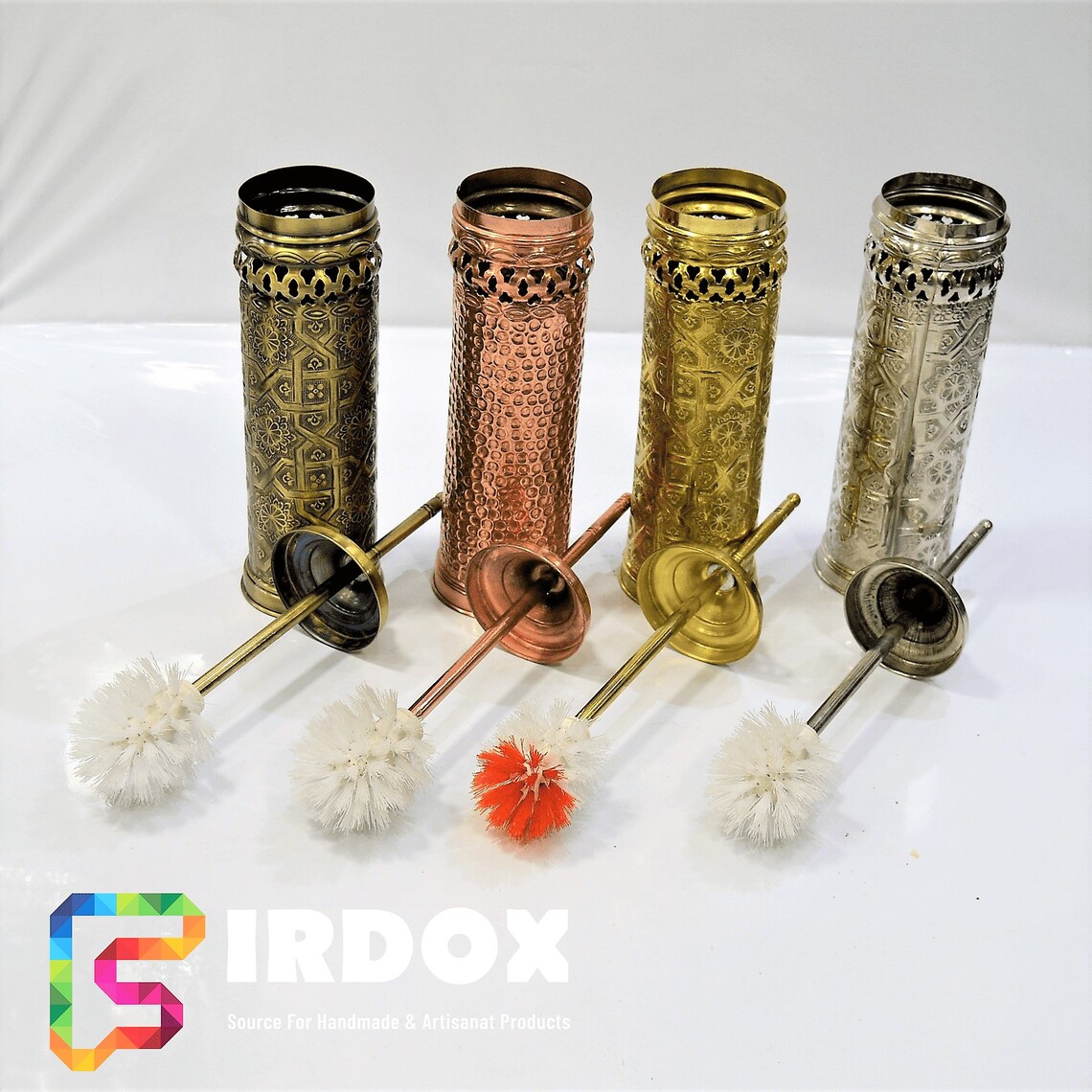 Brass Toilet Bowl Brush and Holder Unlacquered Brassantique Etsy