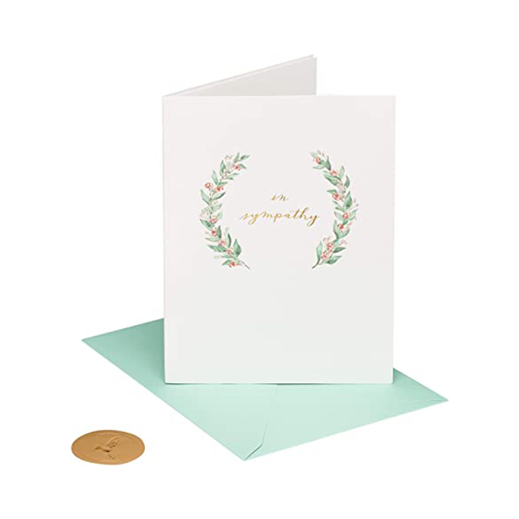 Papyrus Sympathy Card Elegant Greenery Etsy