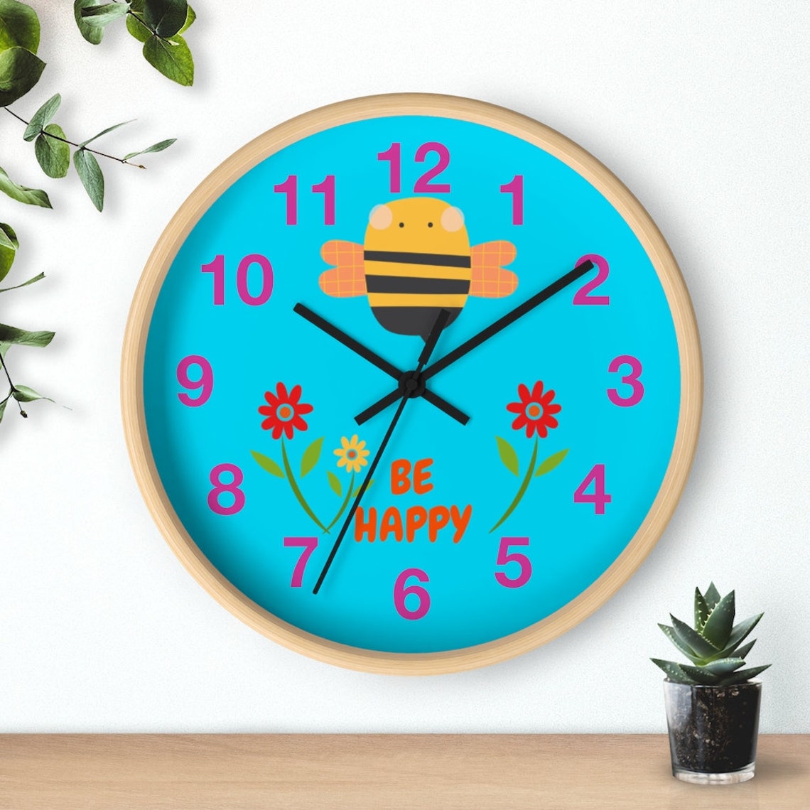 Bumble Bee Clock Children's Room Bee Clock 10 Etsy