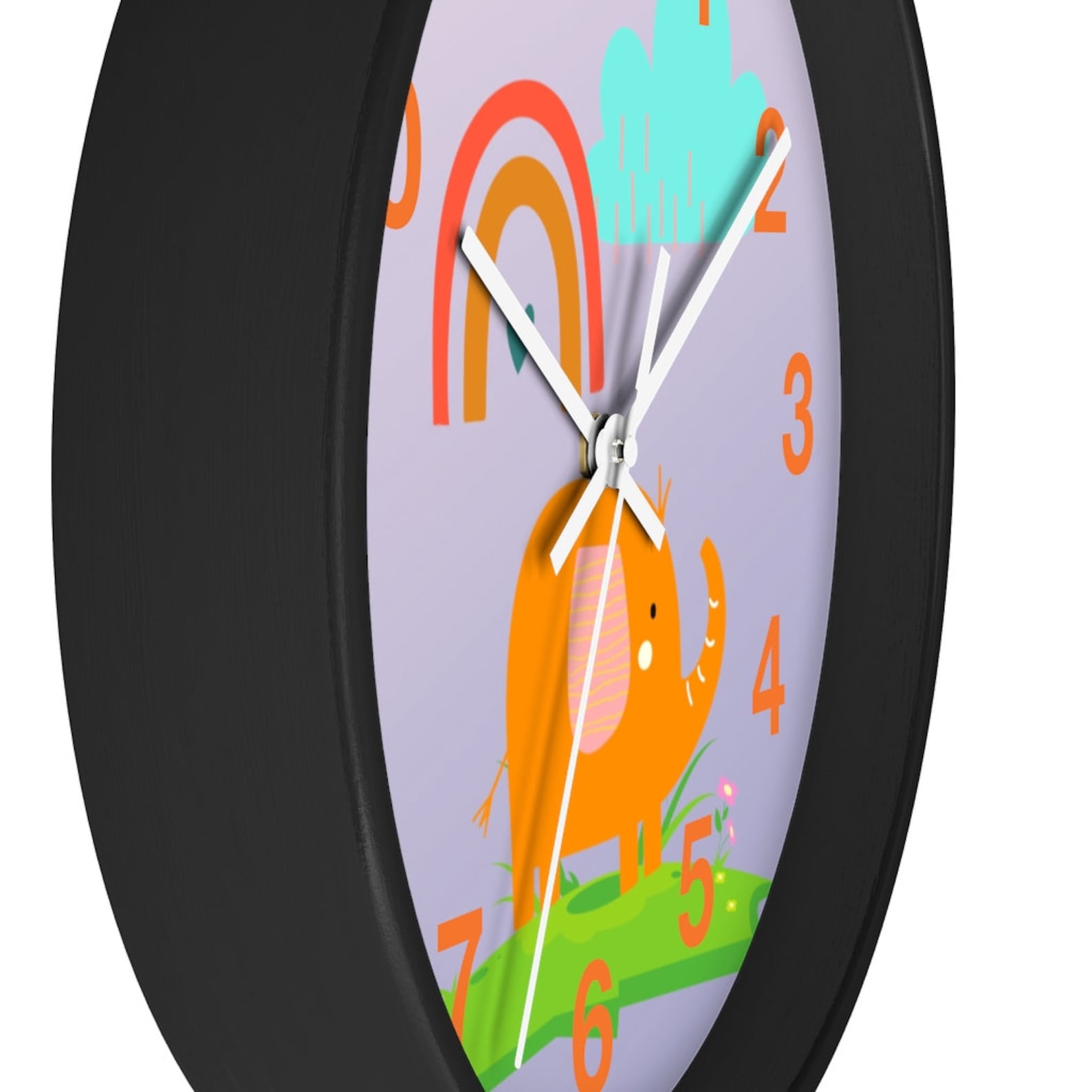 Elephant Clock Elephant Nursery Wall Clock Etsy