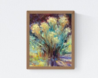 Pintura a óleo de Sálvia de Santa Fé: Pequena arte paisagística do sudoeste (8x10)