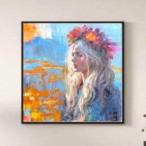Beautiful Blond Art, Figurative painting, Oil on linen, original figurative art, impressionism art, abstract figurative, contemporary art