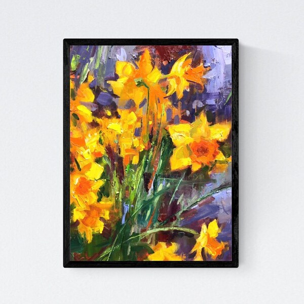 Daffodil Painting - Etsy