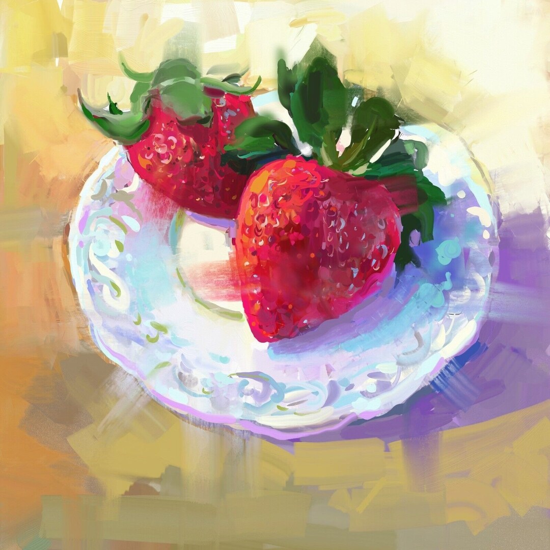 Ceramic Tile Art Print Digital Art by Emiliya Lane Freestanding 6x6 Etsy