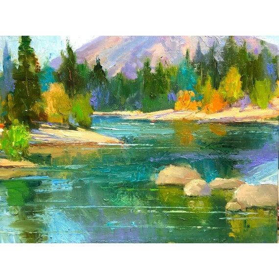 Salmon La Sac Original Oil Painting: WA Summer River Landscape