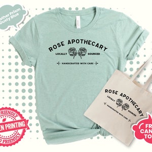 Rose Apothecary Shirt With Canvas Tote Bag Unisex Rose - Etsy