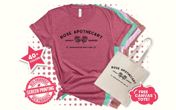 Rose Apothecary Shirt With Canvas Tote Bag Unisex Rose - Etsy