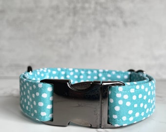 Baby Blue Dog Collar / Polka Dot Dog Collar / Boy or Girl Dog Collar / Pretty Blue Dog Collar / Unique Dog Collar / Spring Dog Collar