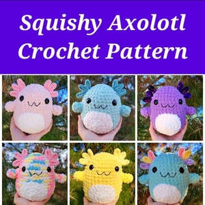 Axolotl Squishmallow Crochet Pattern PDF 